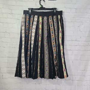 V Christina Ribbon Skirt  Lace Embroidered  Patchwork Boho WhimsyGoth Whimsical